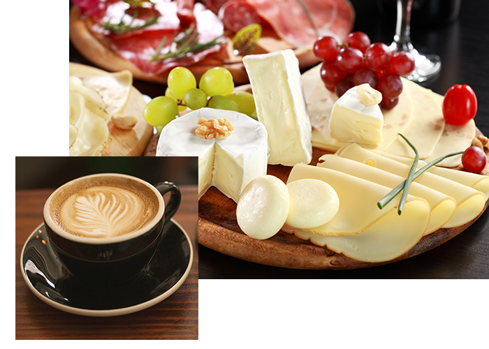 coffee and cheese